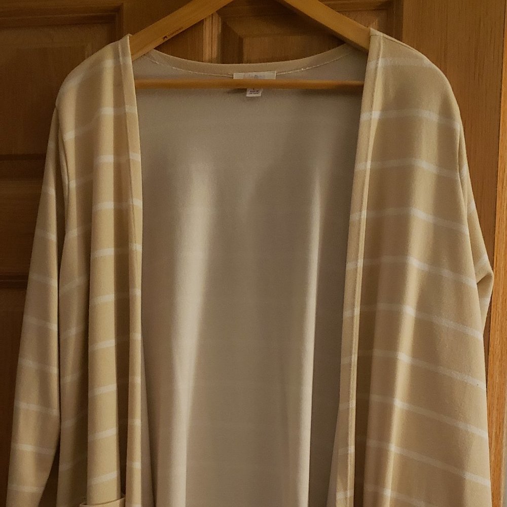 Lularoe Peach Striped Caroline